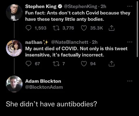 Antibodies Versus Auntibodies