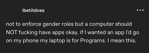 Laptop Is for Programs
