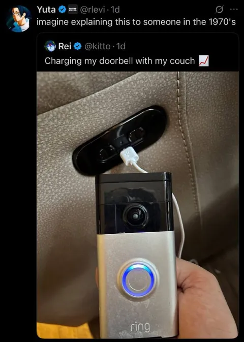 Charging the Doorbell with a Couch