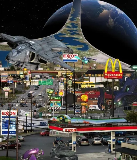 Earth Turned Into A Gas Station