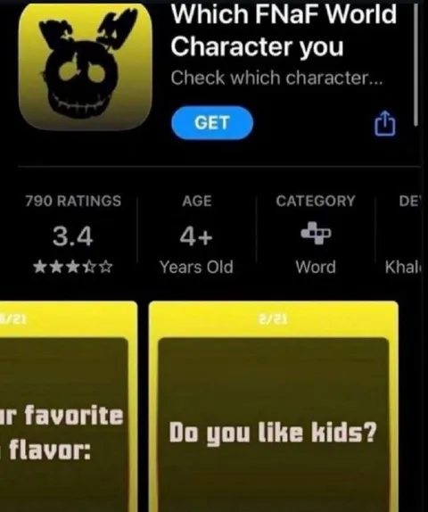 Do You Like Kids FNaF Quiz