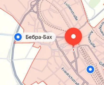 Бебра-Бах на карте