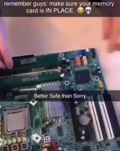 Remember to Install the Memory Card