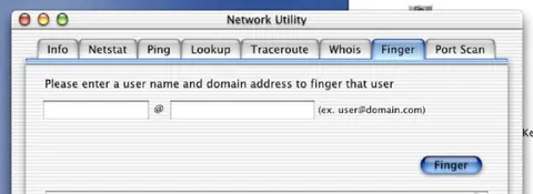 Network Utility Finger Tab