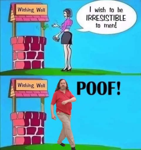 Wishing Well Pooft Meme