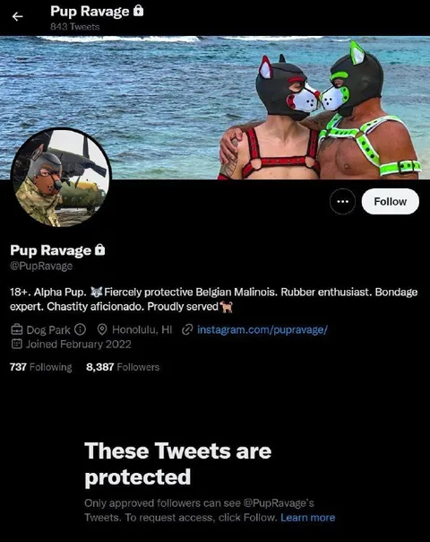 Pup Ravage protected tweets