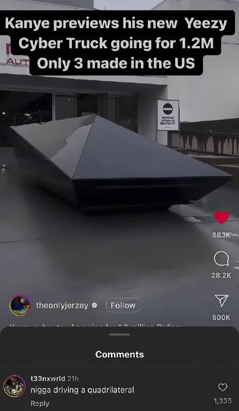 Kanye's Yeezy Cyber Truck