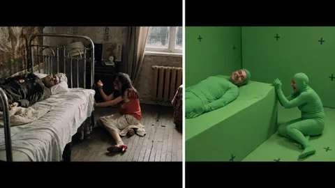 Сцена и зелёный экран