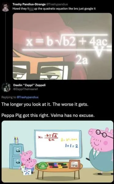 Peppa Pig Solves Quadratics