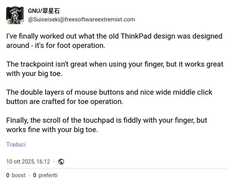 ThinkPad Designed for Foot Operation