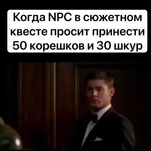 NPC просит собрать нелепые ресурсы