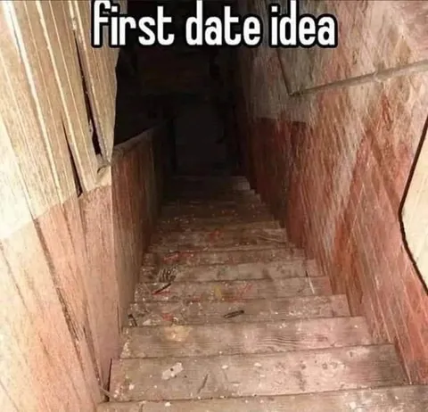 First Date Idea Basement Stairs