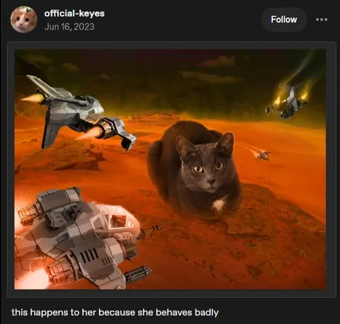Cat Punished by Spaceships