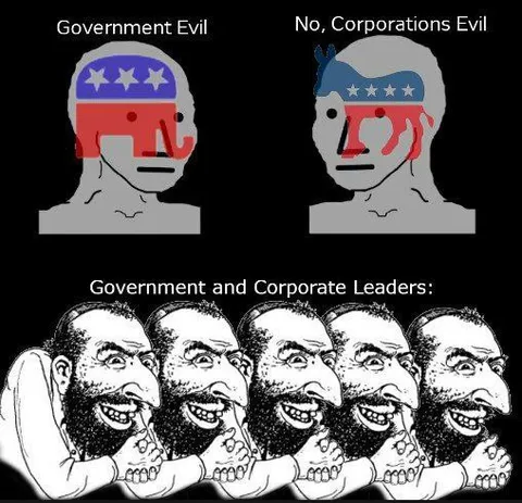 Government and Corporate Leaders Laughing