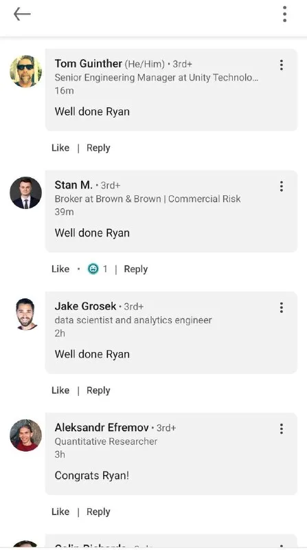 Everyone Congratulates Ryan