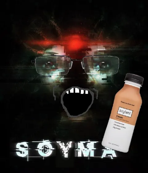 Soyjak Drinks Soylent