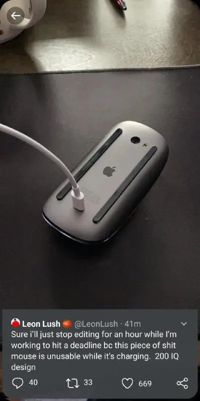 Mouse Unusable While Charging
