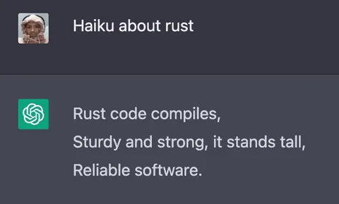 Haiku About Rust Code