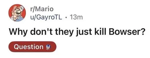 Why Don't They Kill Bowser?