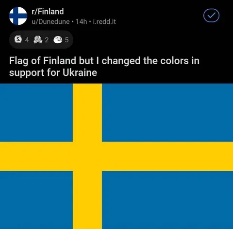 Finnish Flag Supports Ukraine