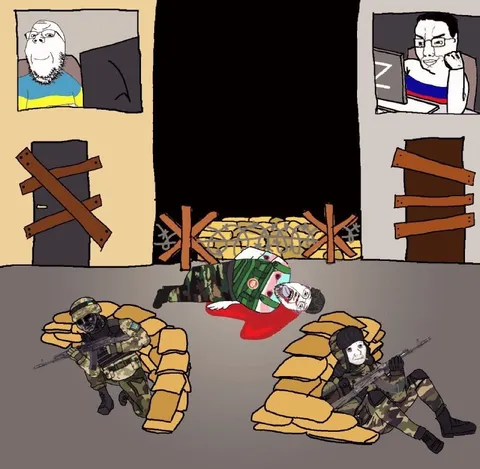 Окоп между Украиной и Россией