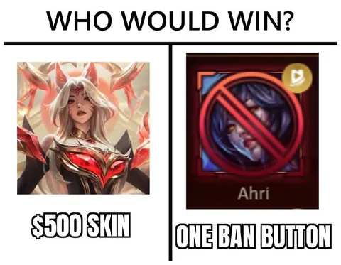 $500 Skin vs One Ban Button