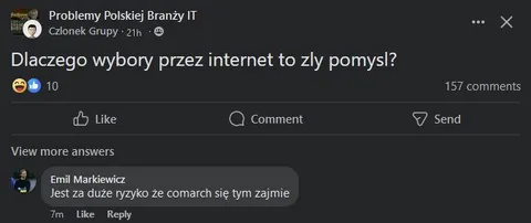 Wybory przez internet i Comarch