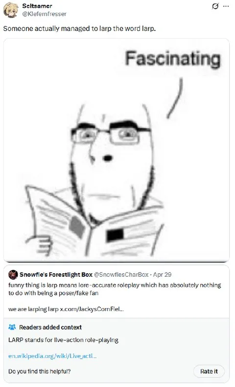 Larping the Word Larp