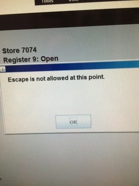 Escape Is Not Allowed