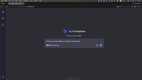 DeepSeek Prints an XSS Cheat Sheet