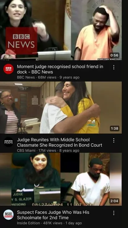Judge Recognizes Her School Friend
