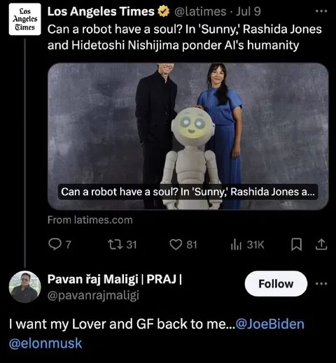 Robot Wants His Lovers Back