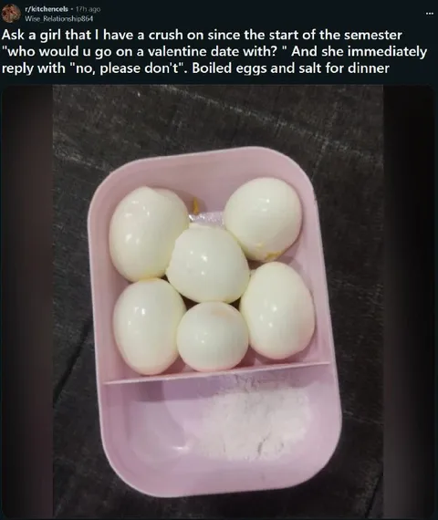 Boiled Eggs and Salt for Dinner