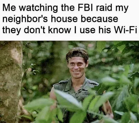 Neighbor’s Wi-Fi FBI Raid