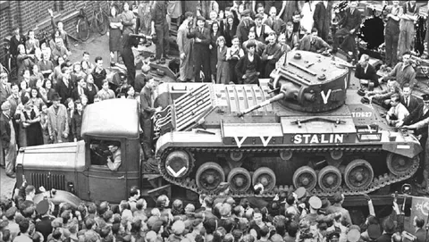 Stalin Tank in the Crowd