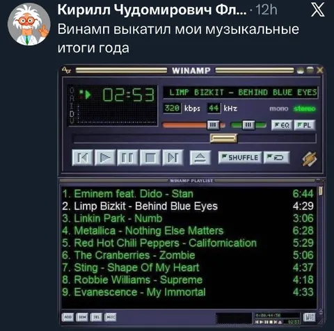 Винамп выкатил итоги года