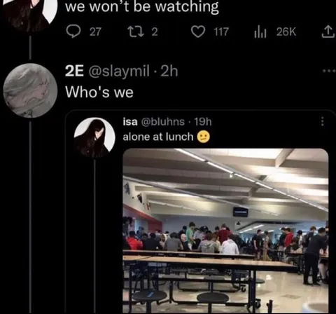 Who's We Alone at Lunch