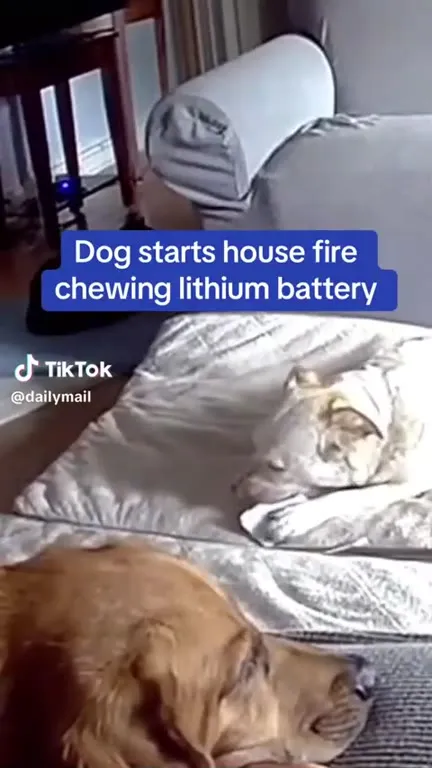 Dog Starts a Lithium Battery Fire