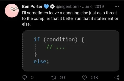 Dangling Else Threat