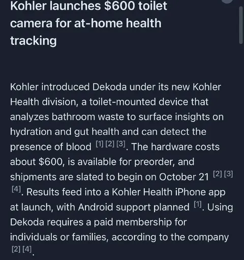 $600 Toilet Health Camera