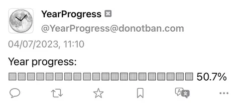 Year Progress at 50.7%
