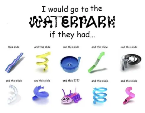 Waterpark With Weird Slides