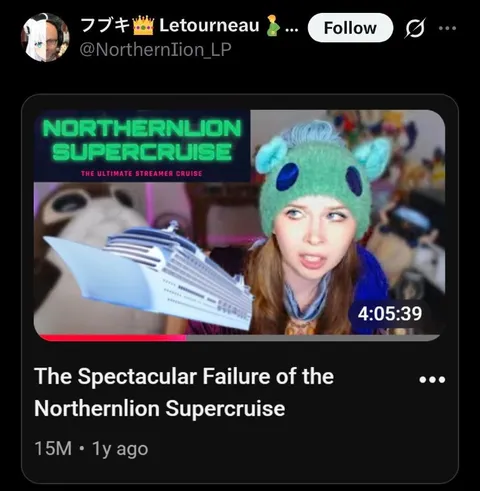 The Spectacular Northernlion Supercruise Failure