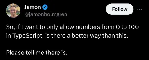 TypeScript Number Range Validation