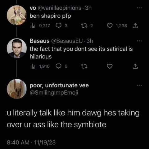 Ben Shapiro Symbiote Takeover