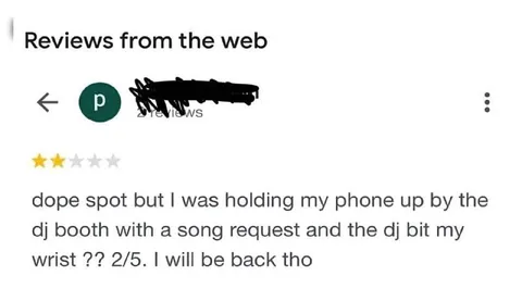 DJ Bites Reviewer’s Wrist
