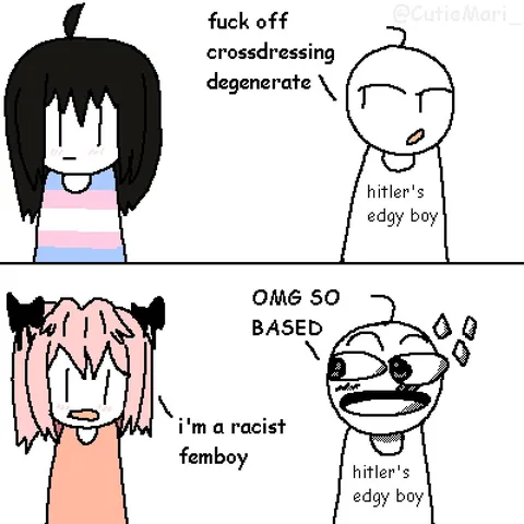 Racist Femboy Gets Approval