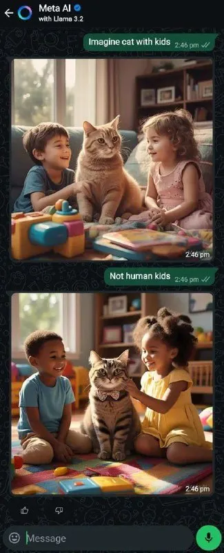 Imagine Cat With Kids