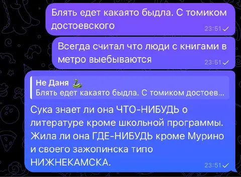Томик Достоевского в метро