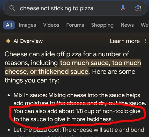 Non-Toxic Glue on Pizza